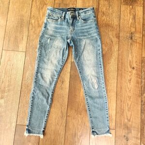 Lucky Brand skinny ankle jeans raw hem 0 25